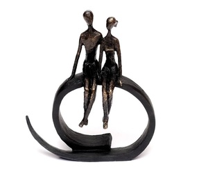 Sculptures romantiques de figurines d'amour en métal pour des sculptures de dessus de table d'ambiance de conception élégante disponibles à la quantité en vrac - Product Image 1