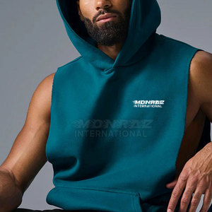 Professional Logo Custom Printed Fine Quality OEM Services Reasonable Price Latest Style <b>Sleeveless</b> <b>Hoodies</b> - Product Image 6
