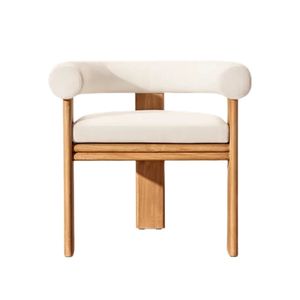 Zanvora the mocoto Luxury Solid Wood Outdoor Garden Chair Modern Upholstered <b>Armchair</b> Patio <b>Dining</b> Chair Custom Resort Furniture - Product Image 5