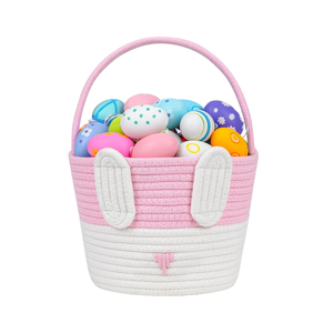 Paniers de rangement de Pâques en coton faits à la main de nouveau design pour organiser le panier de Pâques de bébé de l'usine du Vietnam - Product Image 3