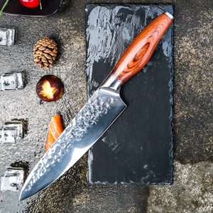 มีดเชฟปลอมบริการ OEM ตามสั่งทำจากสเตนเลสพร้อมด้ามไม้ pakka เครื่องมือทำครัวสุดคม - Product Image 4