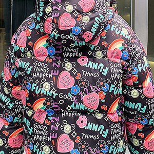 Veste matelassée courte légère pour homme avec capuche col montant toile de sublimation pour la saison hivernale - Product Image 6