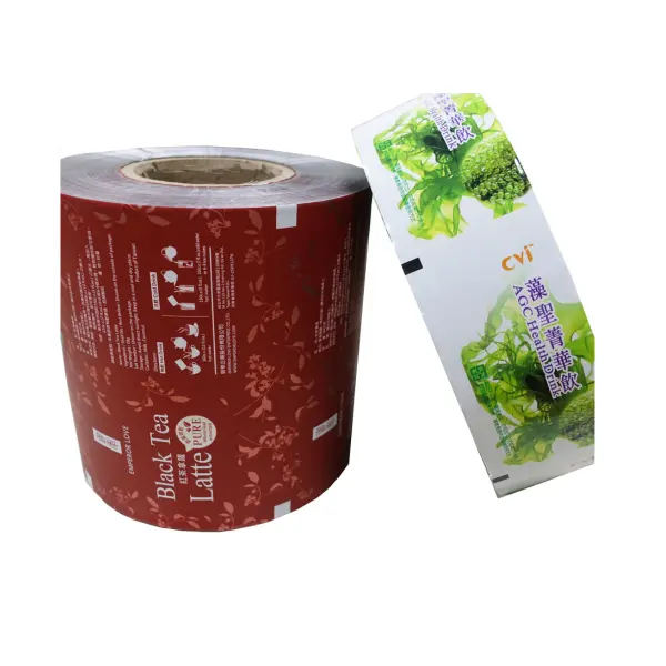 Custom printed food grade laminated plastic PET aluminum foil sachet flexible food packaging roll stock film