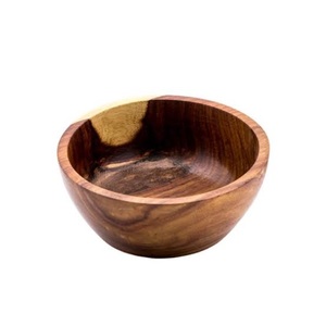 Tazón de Madera para Servir Ensaladas, Frutos Secos y Palomitas de Maíz, Tazón de Madera de Acacia para Servir Frutas, Uso en Hoteles y Restaurantes - Product Image 1