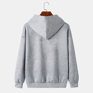 Trendy Premium Quality Heavyweight Fleece 100% Cotton Washed Knitted Oversized Men's Streetwear Pullover Hoodie Customized Logo - Product Image 6
