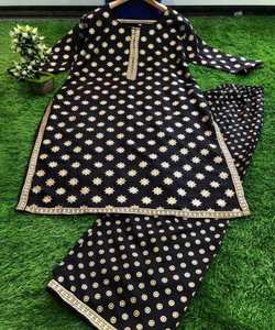 Shalwar Kameez Pakistaní de Algodón de Alta Calidad para Mujer, Estilo Indio-Pakistaní, Lavable para Todas las Temporadas - Product Image 3