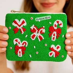 Lễ HộI Tay đính cườm đồng xu Ví quà tặng giáng sinh ý tưởng đính cườm nhỏ túi kỳ nghỉ đính cườm túi tùy chỉnh thiết kế đặt hàng số lượng lớn - Product Image 2