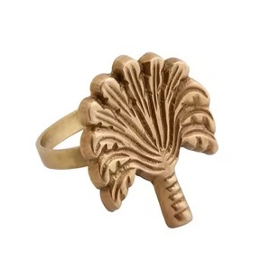 Gold Plated Aluminum Napkin Ring Superior Quality Handmade Fancy <b>Tissue</b> Holder Round Shape Luxury New Metal Napkin Ring - Product Image 6