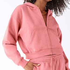 2025 nueva llegada mujeres Slim Fit Pullover Hoodie OEM tamaño personalizado manga larga cálido invierno Color sólido Hoodie - Product Image 4