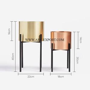 Diseño Creativo Metal Oro Pulido Soporte Clásico Maceta de Flores y Macetas Nuevo Aspecto Estético Hogar y Oficina Decoración de Plantas - Product Image 3