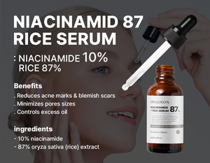 ERIGERON La peau radieuse commence ici Sérum de visage à la niacinamide + extrait de riz 50ml | OEM coréen - Product Image 1