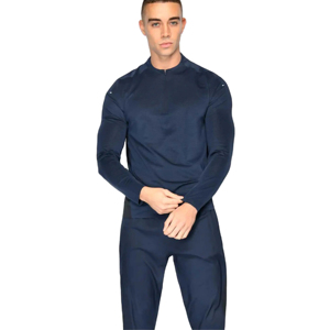 Camisa de gimnasio de capa base de compresión de manga larga para hombre, ropa activa de tela de punto para entrenamiento, correr, Fitness, entrenamiento, camiseta para correr - Product Image 2