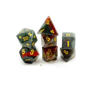 <b>High</b> quality stone dice Bloodstone jasper natural crystal reiki <b>healing</b> gemstones Engraved stone custom dice set Vikings crystal - Product Image 2