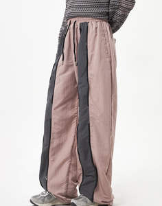 Pantalon de survêtement thermique pour femme, taille mi-haute, taille élastique, coupe ample, jambe large, polaire, streetwear écologique, pantalon décontracté d'hiver, pantalon baggy - Product Image 3