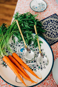 Top Quality Elegant Metal Silver & <b>Gold</b> <b>Serving</b> <b>Spoon</b> & Fork Set in Bulk Price From India - Product Image 2