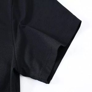 เสื้อยืดผ้าฝ้าย100% ใส่ได้ทั้งชายและหญิงเสื้อยืดพิมพ์โลโก้ประดับพลอยเทียมคุณภาพสูงสวมใส่สบายแบบเจาะโลโก้ประดับเพชรสำหรับผู้ชาย - Product Image 3