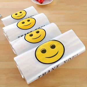 Bolsa de plástico reutilizable para camisetas con logotipo impreso y tamaño personalizable con asa para envasado de alimentos en supermercados - Product Image 4