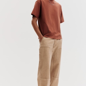 เสื้อยืดสีพื้นหนาผ้าฝ้าย100% ฤดูร้อนคอกลมสำหรับผู้ชายคลาสสิกคุณภาพสูงแนวลำลอง - Product Image 6