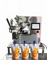 Machine de remplissage et de bouchage rotative à tête unique entièrement automatique certifiée CE pour l'emballage de liquides, sauces et jus