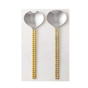 ชุดมีดสลัดสแตนเลสมีด้ามจับทองเหลืองสำหรับงานแต่งงานดีไซน์องุ่น - Product Image 6