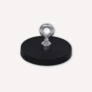 Sistema magnetico gommato Ø43x6mm con occhiello - Product Image 1