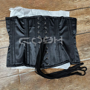 Corsé Sublimado con Estampado de Mano de Zombie, Estilo Horror Oscuro, Corsé de Satén Negro Resistente para Fiestas Góticas - Product Image 6