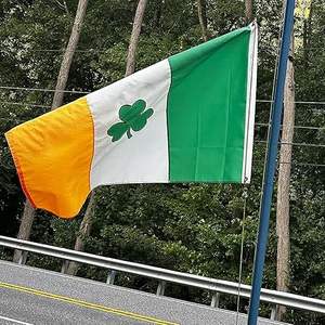 Bandera de Irlanda con Trébol Irlandés, 3x5 pies, Bordada para Exteriores, Resistente, con 2 Ojales de Latón, para el Día de San Patricio - Product Image 6