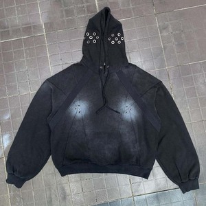 Nouveau sweat à capuche oversize pour homme en coton 100% avec impression numérique de logo, lavage à l'acide, style hip-hop, 450 g/m² - Product Image 5