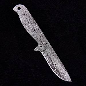 Kit de Cuchillo de Caza Bushcraft de Acero de Damasco Nordic Forge, Hoja en Blanco para DIY, EDC, Punta de Caída Fija, Forjado, Full Tang, OEM, 1 Año - Product Image 5