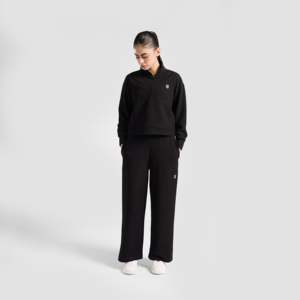 <b>Prime</b> Half Zip Upper with Stand Collar Black - Product Image 4