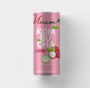 OEM/ODM Kombucha Carbonated Drinks Lychee Fruit Flavored 250ml Low-Fat Bottle Bulk Box Packaging Cheap Price Natural Ingredients - Product Image 3