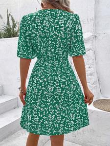 Gran oferta de verano 2024, vestido largo informal para mujer, bloque Floral tejido, estampado Digital, cintura Natural, borla de manga larga - Product Image 2