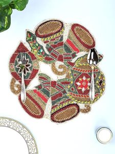 Multicolor Glass <b>Beaded</b> <b>Placemat</b> for Parties and Functions Best Theme Design for Mats & Pads - Product Image 5
