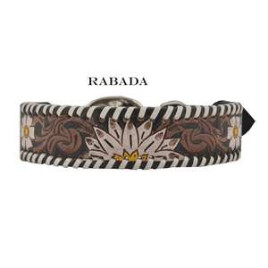 Nueva venta al por mayor de herramientas de cuero de vaca tallado Collar de perro de cuero con herramientas pintadas a mano y tallado fabricante indio a granel superior - Product Image 1