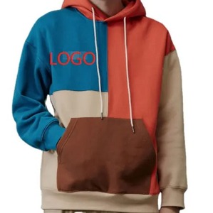 Clothing Manufacturers Custom Streetwear Unisex <b>Hoodie</b> 100%Cotton Plain <b>Fleece</b> <b>Men</b> Color Block Pullover Hoodies for <b>Men</b> - Product Image 1