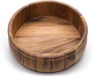 Bol à salade en bois d'acacia de grande taille, fait à la main, écologique, en gros - Passe au lave-vaisselle - Product Image 5