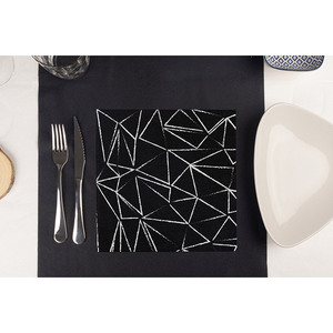 Tovaglioli Neri 48x48cm 70gsm con Stampa Originale 400pz B2B - Product Image 2