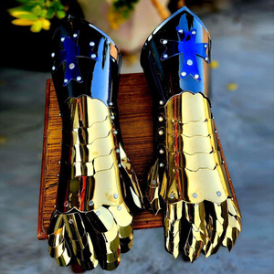 Meilleur cadeau Amateurs d'histoire Collectionneurs Gantelets personnalisés plaqués argent médiévaux Gants de collection d'art poli pour votre bien-aimé - Product Image 2