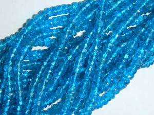 Pierre naturelle en vrac, prix de gros, Apatite marine, pierre précieuse ronde facettée taillée à la main, taille 3,5-4 mm, longueur 13 pouces, pour la fabrication de bijoux - Product Image 2