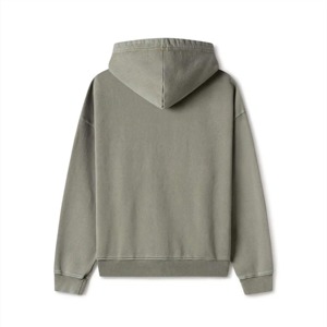 Sweat à capuche streetwear oversize personnalisé en molleton 100% coton, coupe boxy, double fermeture éclair, épais, hiver, haute qualité, brodé, unisexe - Product Image 4