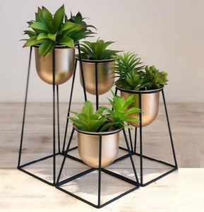 Balcony Garden <b>Planter</b> Customized Shiny Polished <b>Black</b> Powder Coated Floor <b>Planter</b> Wedding Hall Entryway Living Room - Product Image 5