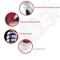 100% véritable haute qualité en cuir souple hommes gants de frappeur nouveau Style antidérapant vêtements de sport nouvelle conception