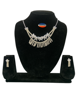 Ensemble de bijoux en diamant B228 élégant classique vintage pour les anniversaires de fiançailles de mariage et les fêtes-cadeau - Product Image 1