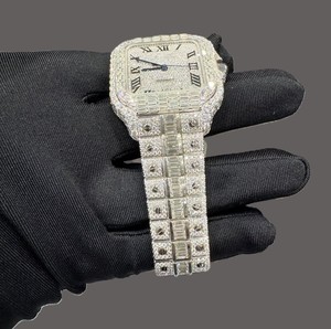 Montre de luxe pour homme Iceout Mouvement Miyota Moissanite Coupe brillante carrée Diamant Boîtier en acier inoxydable Mécanique Analogique Verre - Product Image 2