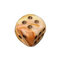 Dés en marbre d'onyx vintage marron, dés en marbre d'onyx, sculptures en dés d'onyx - Product Image 4