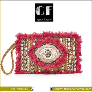 Bolso de hombro plisado de estilo bohemio para mujer, moda, Color sólido, con cuentas, ASA, borla, cremallera, disponible, precio al por mayor, India - Product Image 2