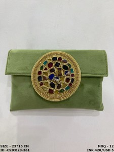 Handcrafted Crystal Bridal Clutch Embroidered Beaded Clutch <b>Bag</b> <b>for</b> <b>Weddings</b> & Special Occasions - Product Image 6