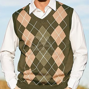 Top Fashion hommes pull sans manches tricots hommes sans manches pull tricoté gilet doux pull en tricot - Product Image 4