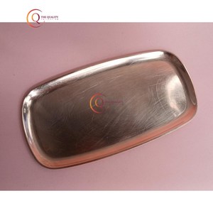 Meilleure vente de plateau de service en cuivre de haute qualité Unique brillant plaqué à la main Rectangle moderne décor à la maison présentoir de nourriture plat et assiette - Product Image 6