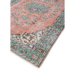 Tapis en laine noué à la main de grande taille, motif médaillon rouge et orange, pour salon, couloir rectangulaire - Pae-2739 - Product Image 2